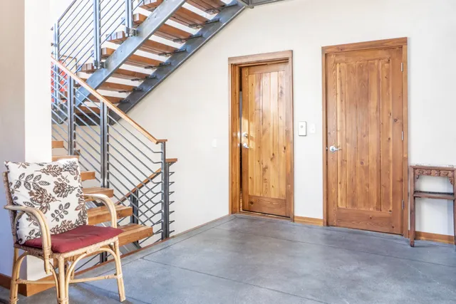 an entryway with a livingroom