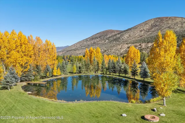 a view of a lake with a mountain