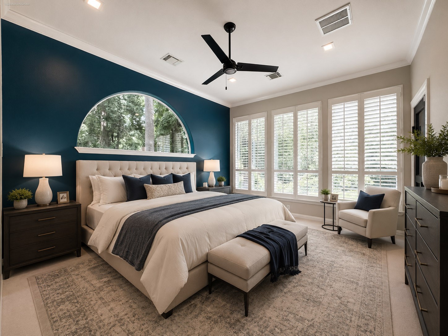 1810 Woerner Road Houston, TX 77090 - Photo 20 of 39 Spacious primary bedroom featuring elegant decor, abundant natural light, and serene views, creating the perfect retreat.