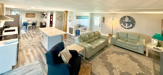 a large kitchen with a lot of counter space