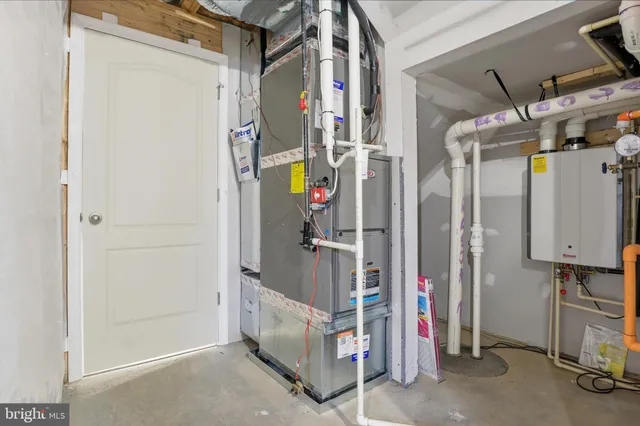 a view of storage and utility room