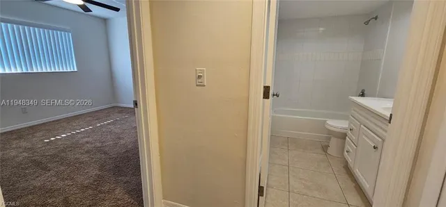 a bathroom with bathtub