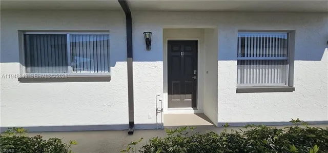 a view of wooden door