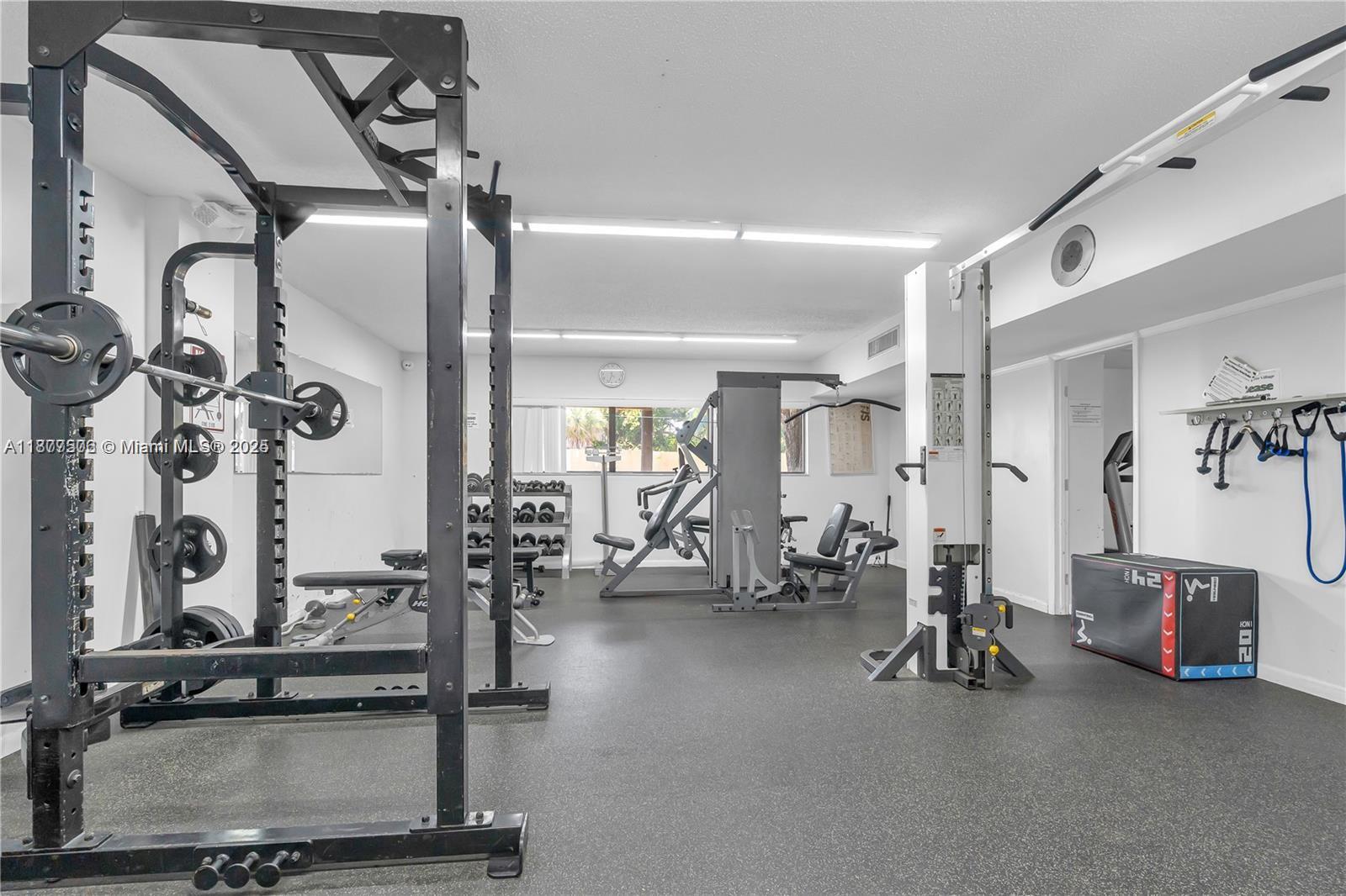 491 Ives Dairy Road, Unit 2025 Miami, FL 33179 - Photo 20 of 20 a view of a room with gym equipment