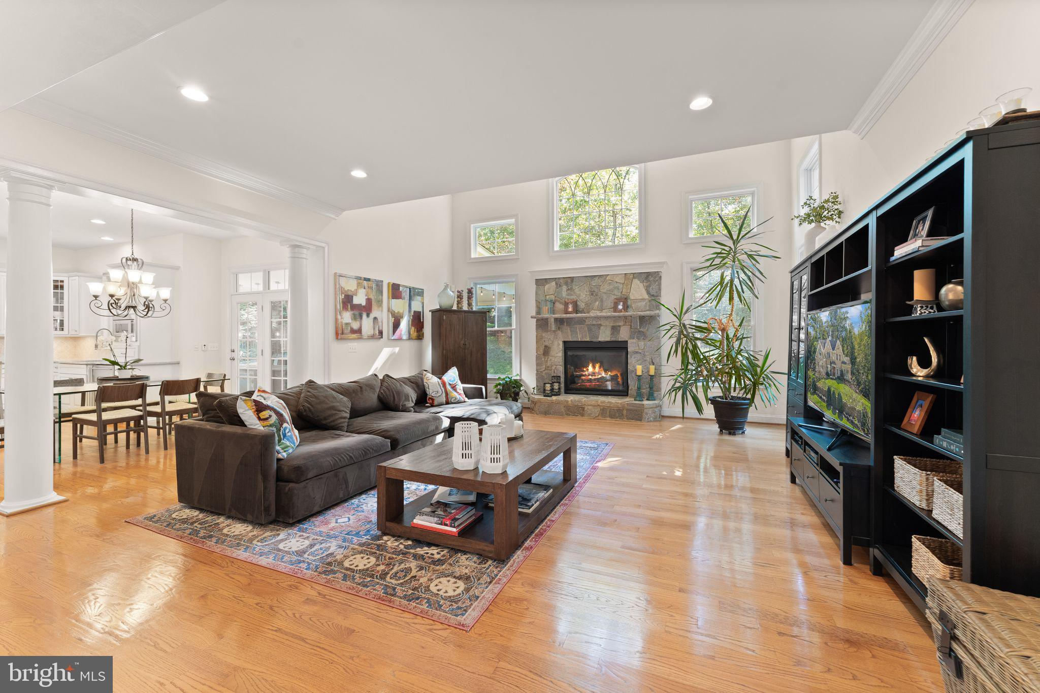 9603 Thistle Ridge Lane Vienna, VA 22182 - Photo 16 of 73 a living room with furniture and a fireplace