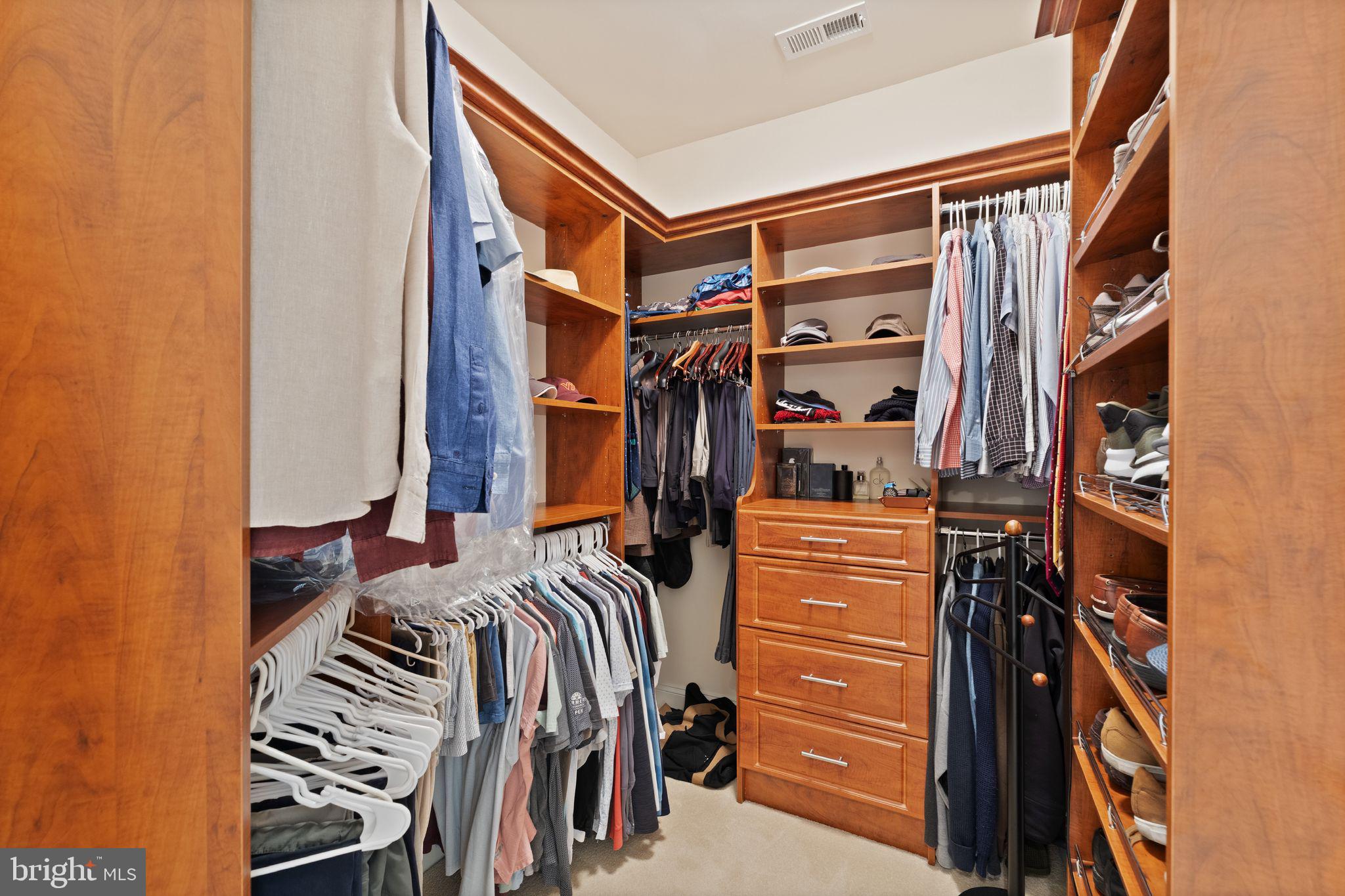 9603 Thistle Ridge Lane Vienna, VA 22182 - Photo 39 of 73 a view of walk in closet with clothes and shoes