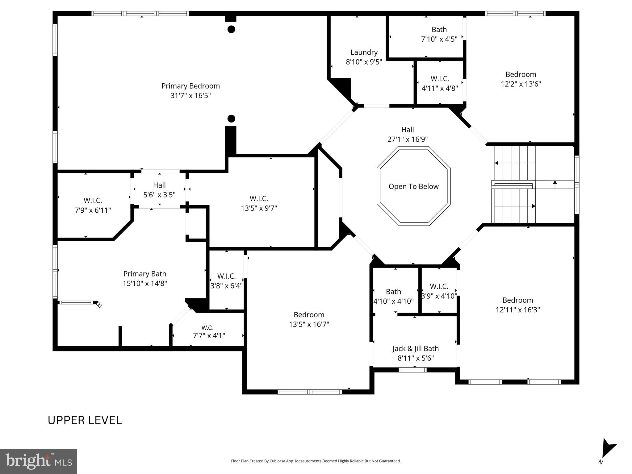 9603 Thistle Ridge Lane Vienna, VA 22182 - Photo 72 of 73 Upper Level Floor Plan