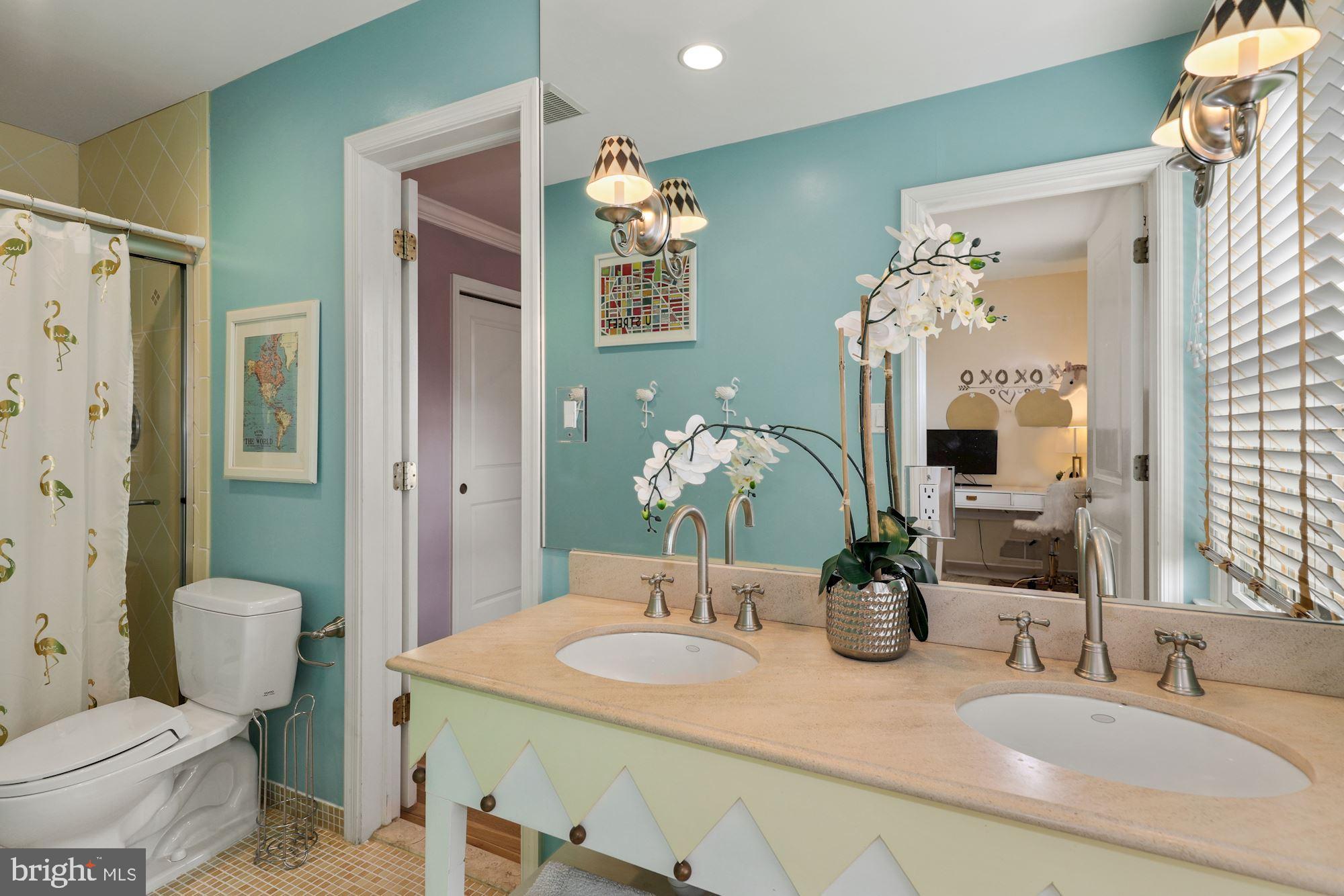 5821 Plainview Road Bethesda, MD 20817 - Photo 28 of 46 Bedroom 4/5 share jack & jill style dual sink bath