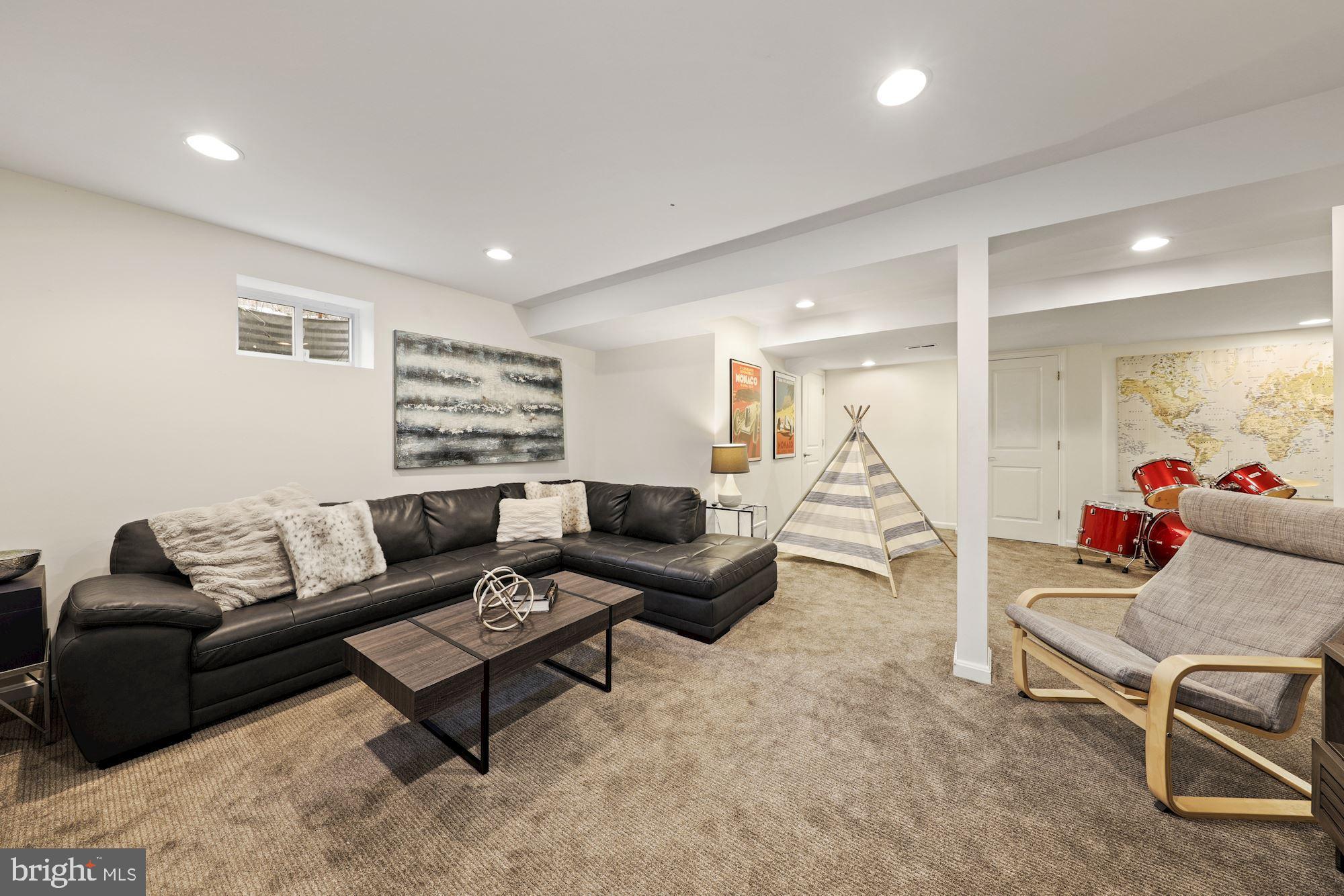 5821 Plainview Road Bethesda, MD 20817 - Photo 33 of 46 Lower level playroom great for theater area