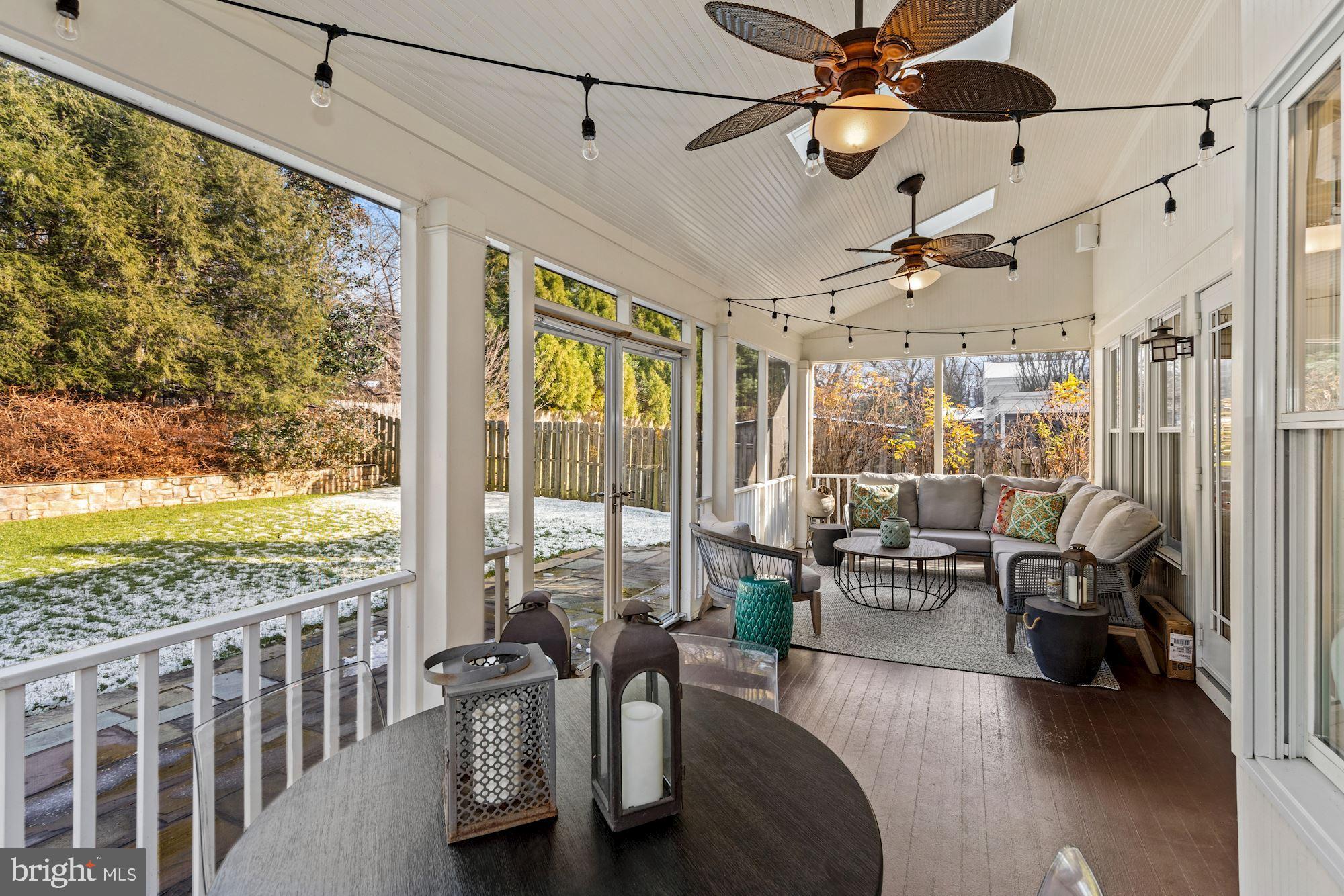 5821 Plainview Road Bethesda, MD 20817 - Photo 36 of 46 Screen porch has double ceiling fans