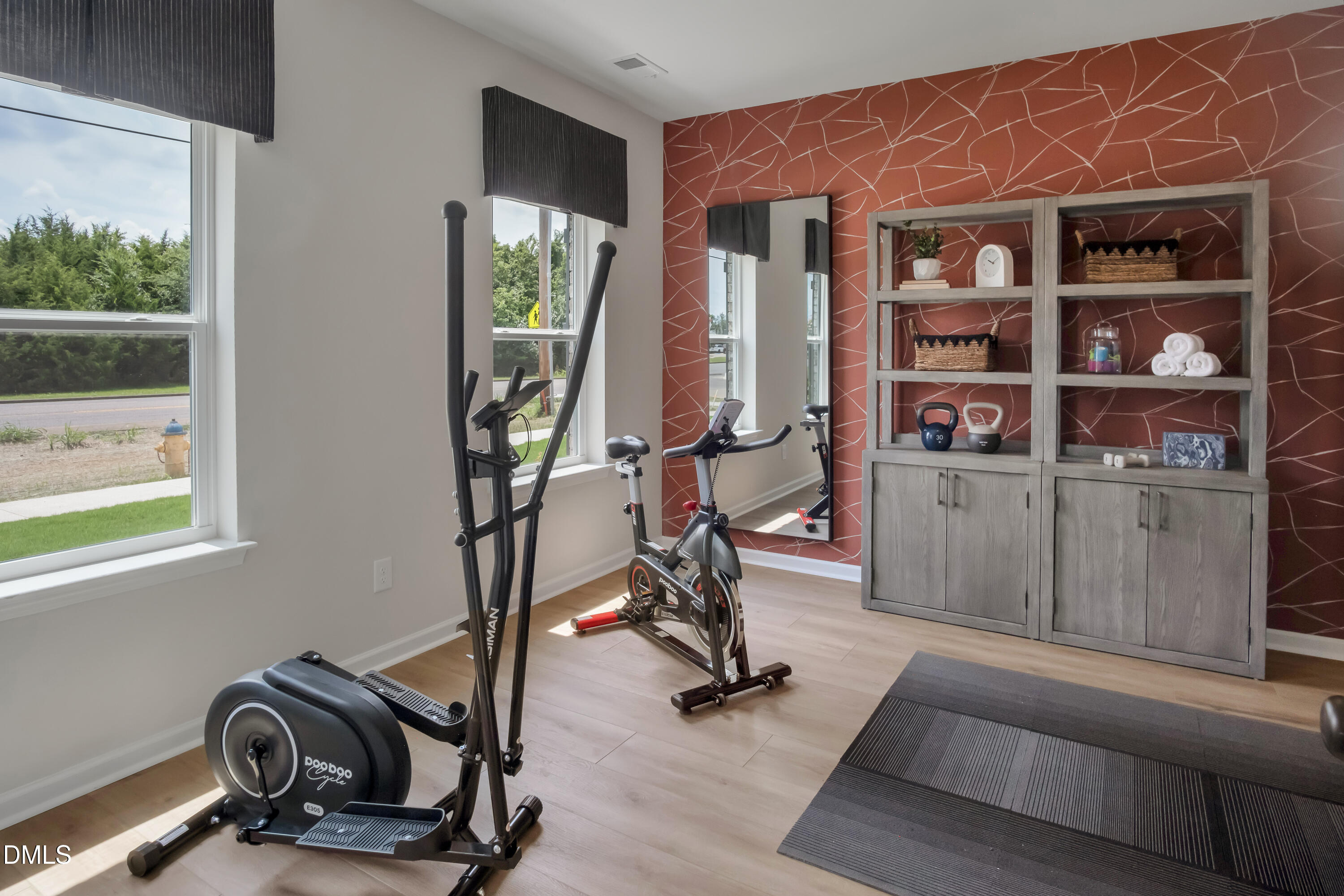 722 Orch Vista Circle Raleigh, NC 27606 - Photo 25 of 30 a view of a workspace with furniture and a window