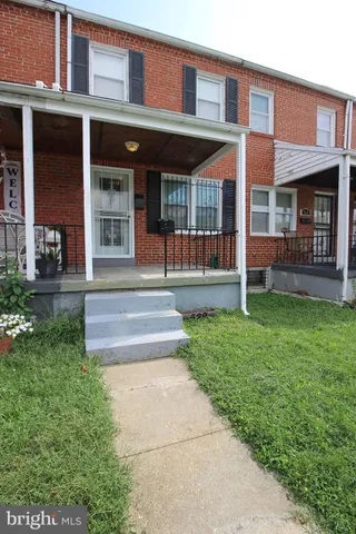 front view of a brick building