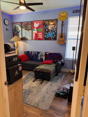 a room with furniture and a window