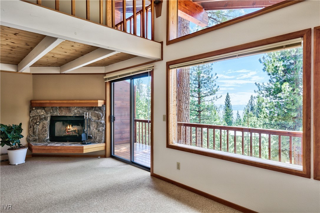 609 Lariat Circle, Unit 2 Incline Village, NV 89451 - Photo 5 of 24 a view of an empty room with window and fire place