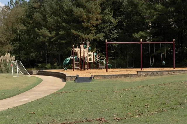 a view of a forest with a tree