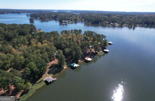 an aerial view of multiple house