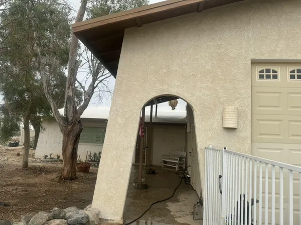 a view of a porch