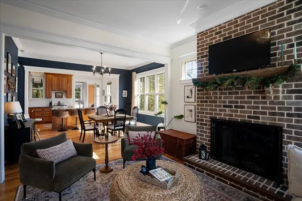 a room with furniture and wooden floor