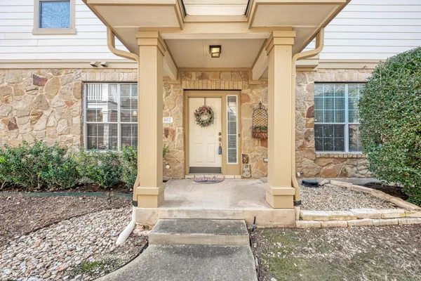 a front view of a house