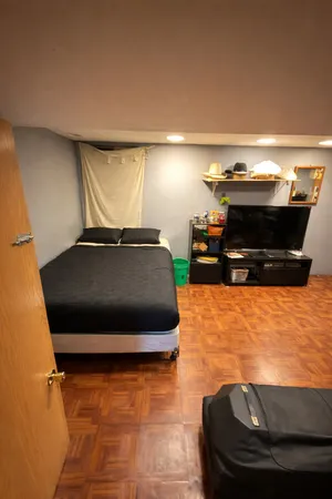 a large room with closet