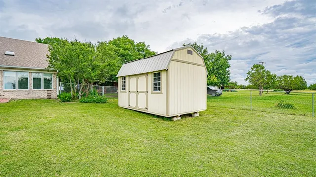 a view of a lake with a city