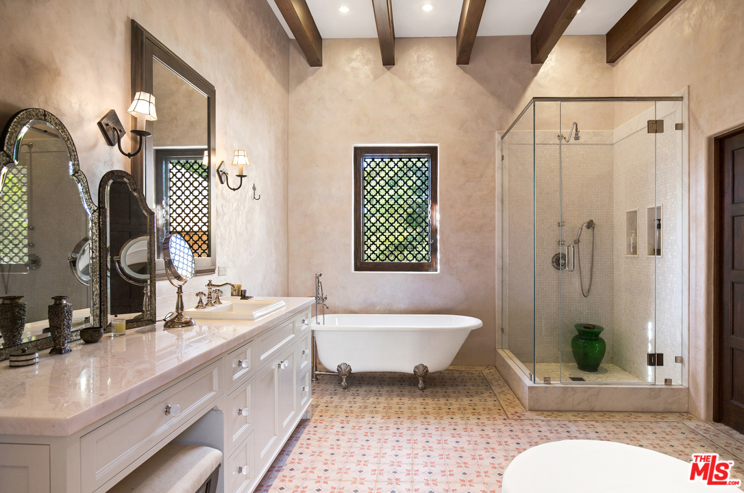 848 Hot Springs Road Santa Barbara, CA 93108 - Photo 18 of 26 a bathroom with a sink toilet and shower