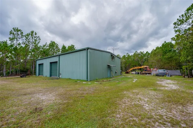 a backyard of a house