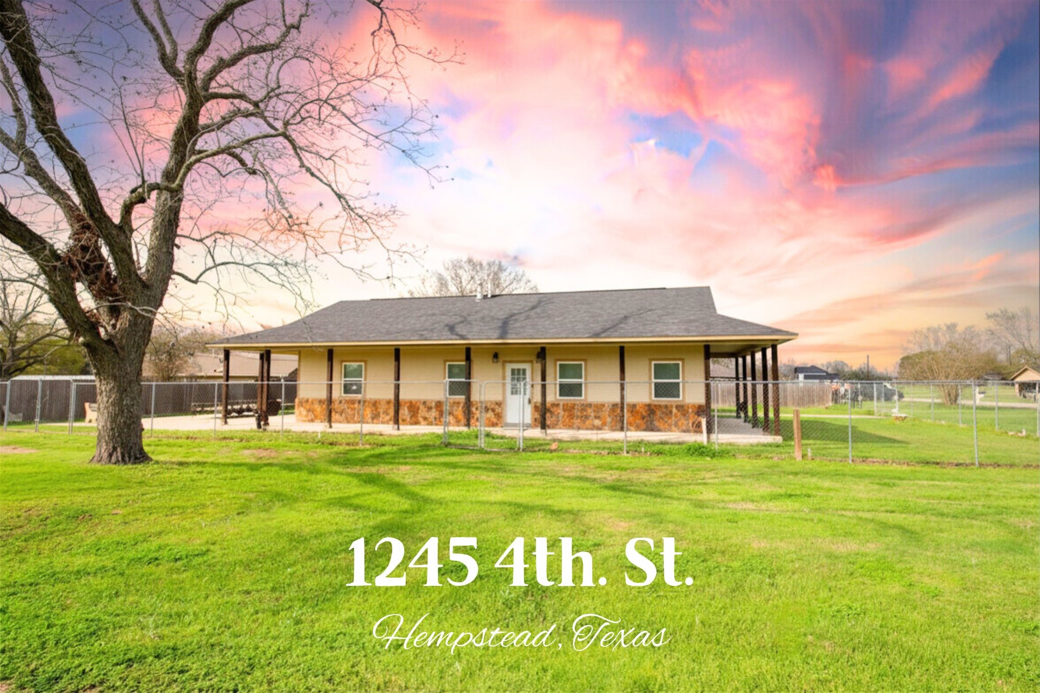 1245 4th Street Hempstead, TX 77445 - Photo 1 of 24 a front view of a house with a garden
