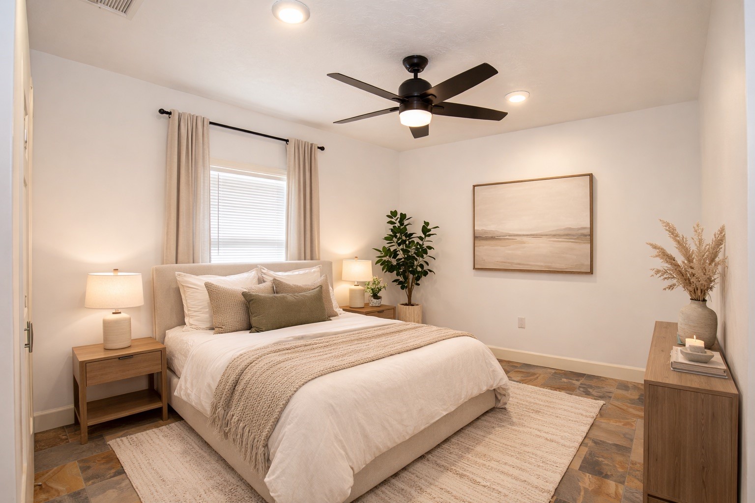 1245 4th Street Hempstead, TX 77445 - Photo 11 of 24 a bedroom with a large bed and a chandelier