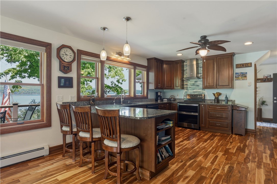 5580 Peach Orchard Road Hector, NY 14841 - Photo 8 of 50 Kitchen with a view
