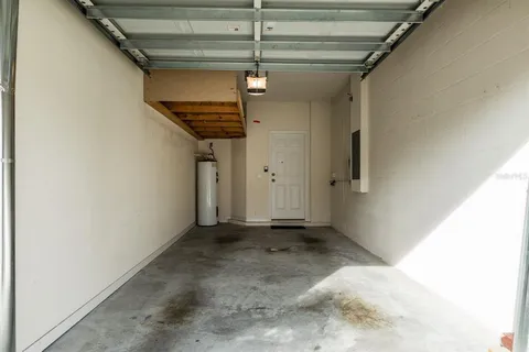 a view of a garage