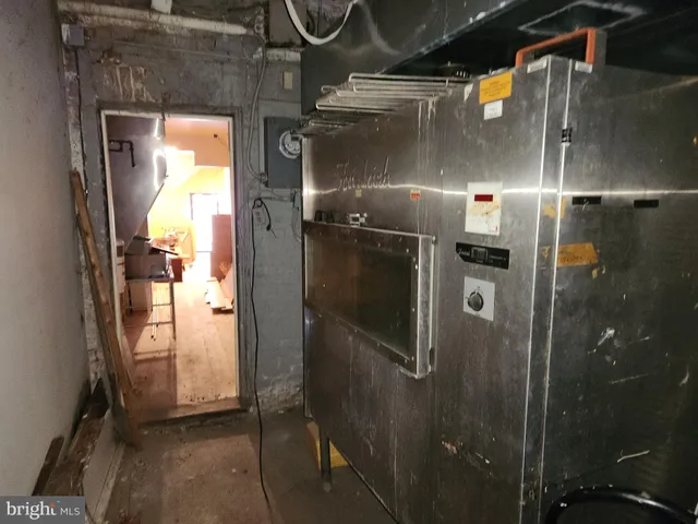 a close view of water heater room