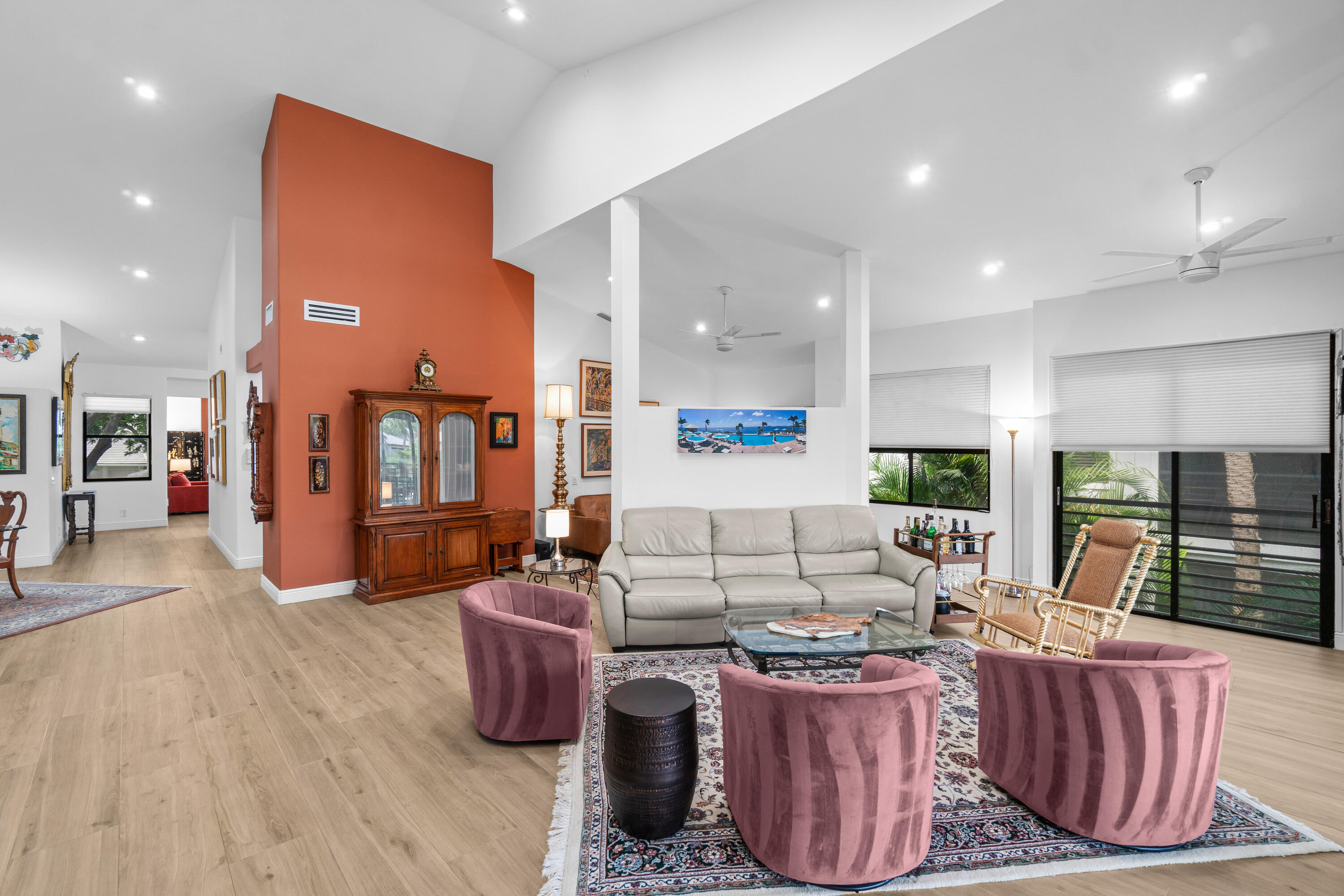 17557 Ashbourne Lane, Unit B Boca Raton, FL 33496 - Photo 10 of 41 a living room with furniture kitchen view and a large window