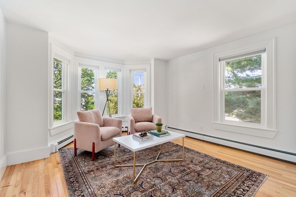 91 Fayette Street, Unit 91 Watertown, MA 02472 - Photo 4 of 21 a living room with furniture and a rug