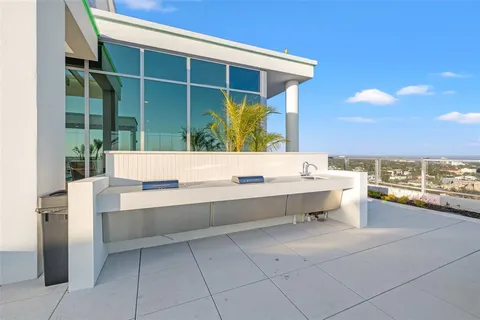 a view of gallery with windows