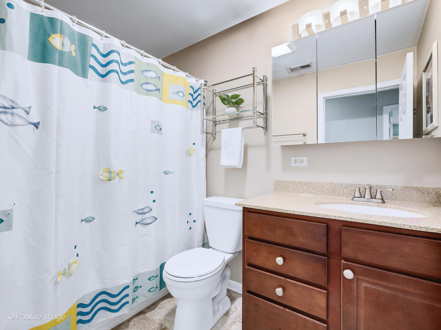 1517 Sequoia Lane Darien, IL 60561 - Photo 18 of 27 a bathroom with a granite countertop sink a toilet and a shower