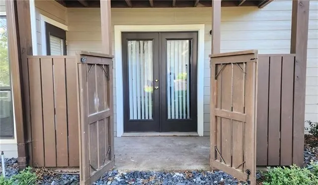 a view of a front door of house