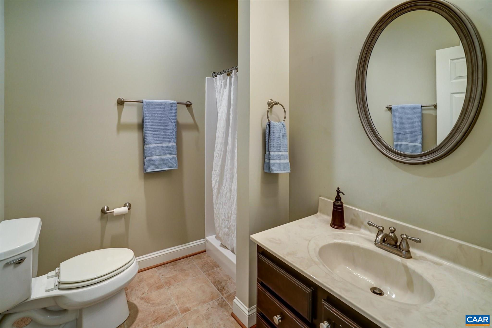 5327 Raven Stone Road Crozet, VA 22932 - Photo 38 of 67 a bathroom with a sink a toilet and a mirror
