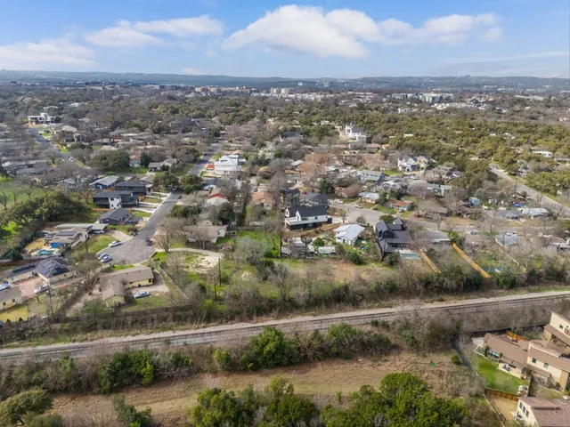an aerial view of a city