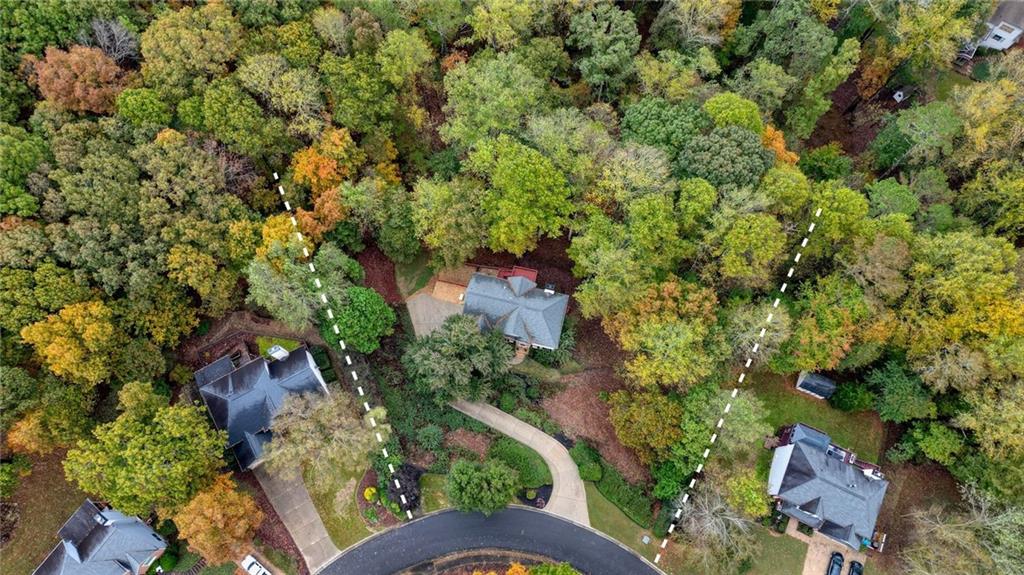4555 Dennington Trace Cumming, GA 30028 - Photo 59 of 64 an aerial view of a house with a yard and outdoor seating