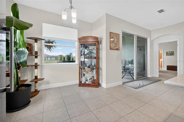 a bedroom with a bed and a walk in closet