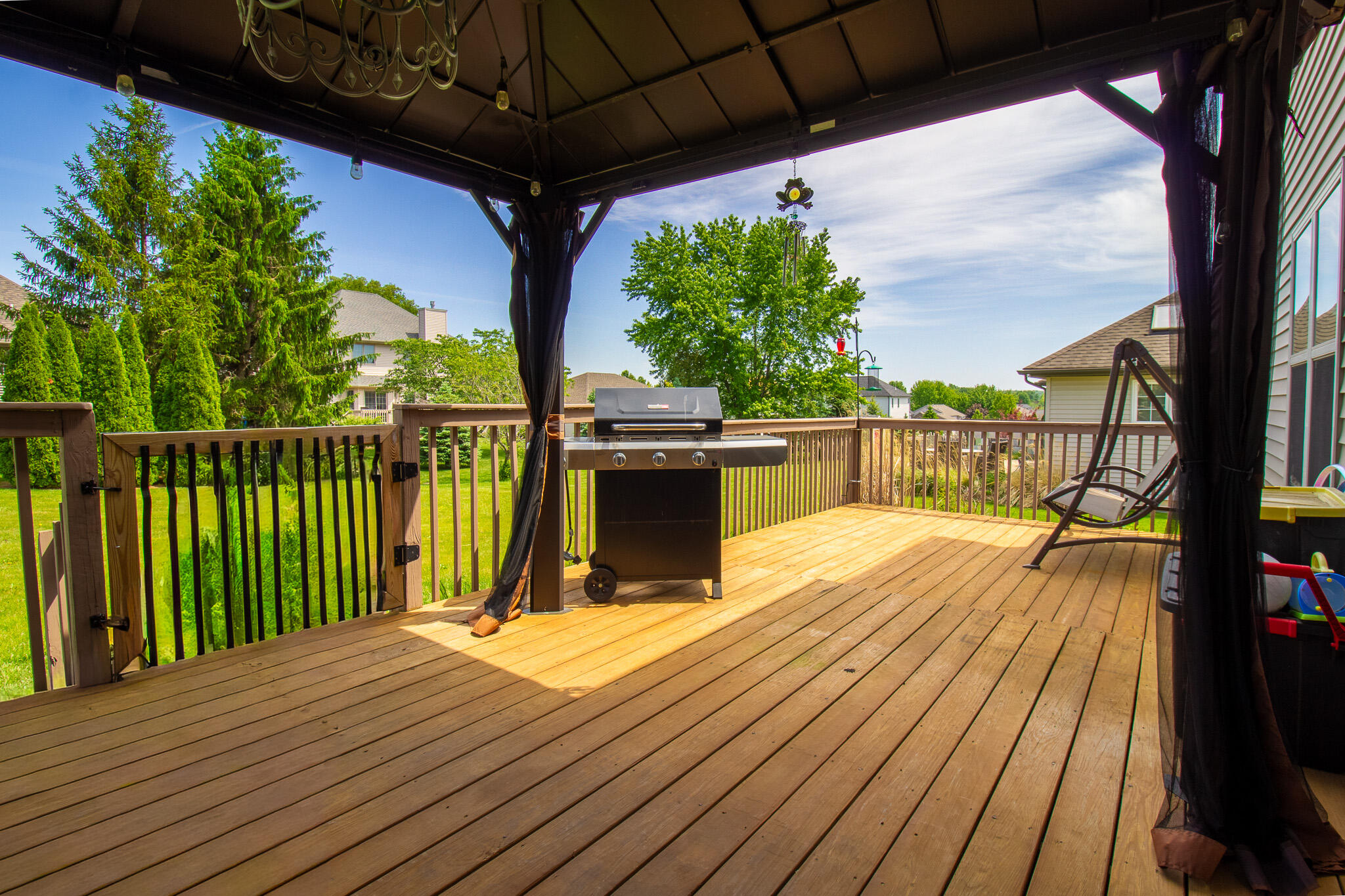 2550 Honelee Court Valparaiso, IN 46385 - Photo 34 of 37 a view of a wooden deck with a patio