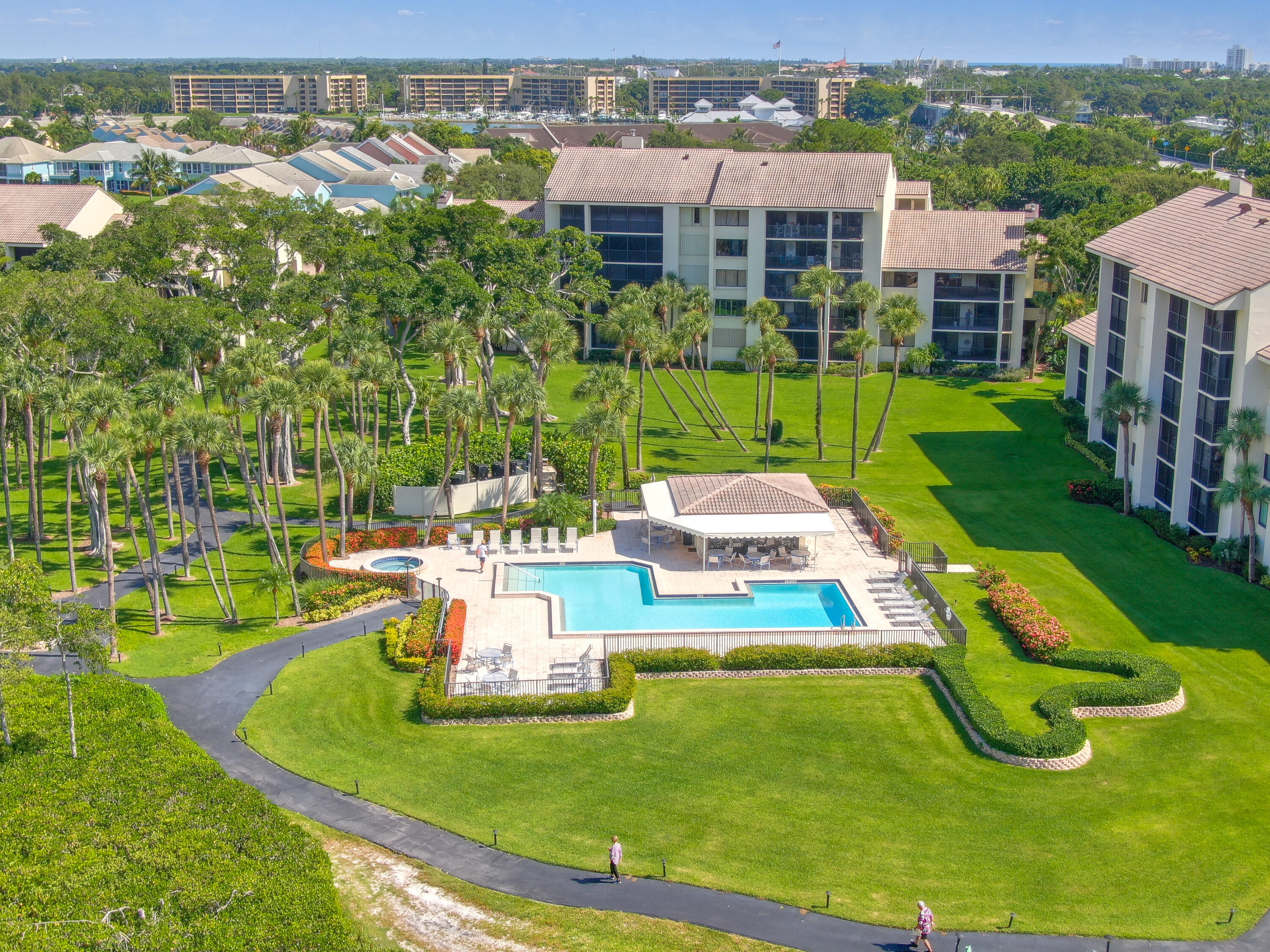 Undisclosed Address Jupiter, FL 33477 - Photo 25 of 28 an aerial view of a house with swimming pool garden and patio