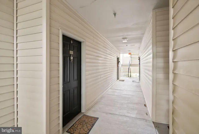 a view of a pathway besides a building