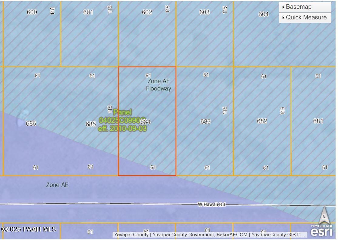 390 Hawaii Road Paulden, AZ 86334 - Photo 2 of 9 Lot 684 Aerial Plat Flood
