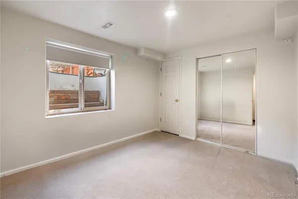 an empty room with a window