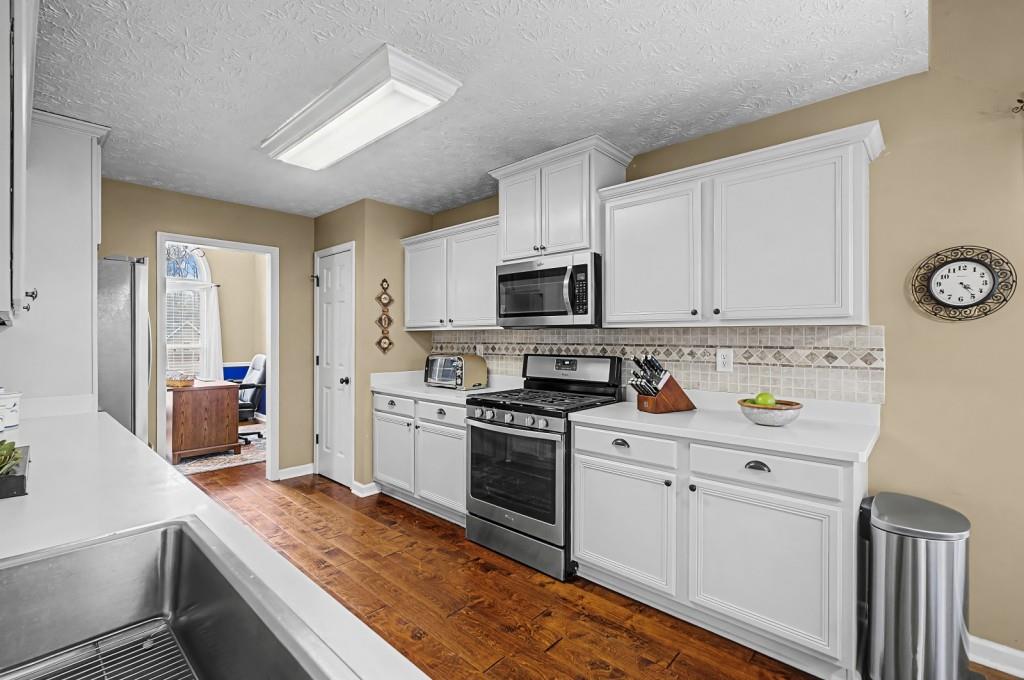 218 Amaranth Court Ball Ground, GA 30107 - Photo 17 of 46 a kitchen with a sink stove and refrigerator