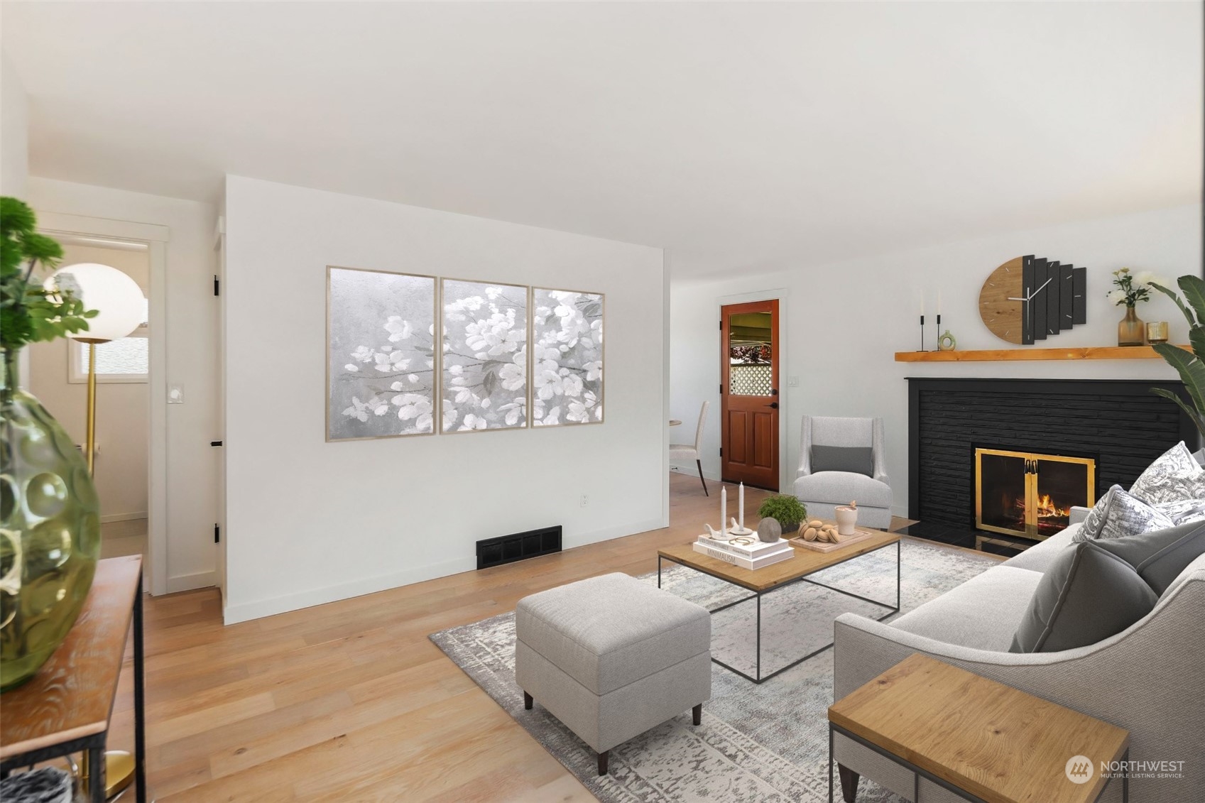 6018 South 119th Street Seattle, WA 98178 - Photo 12 of 33 a living room with furniture and a fireplace