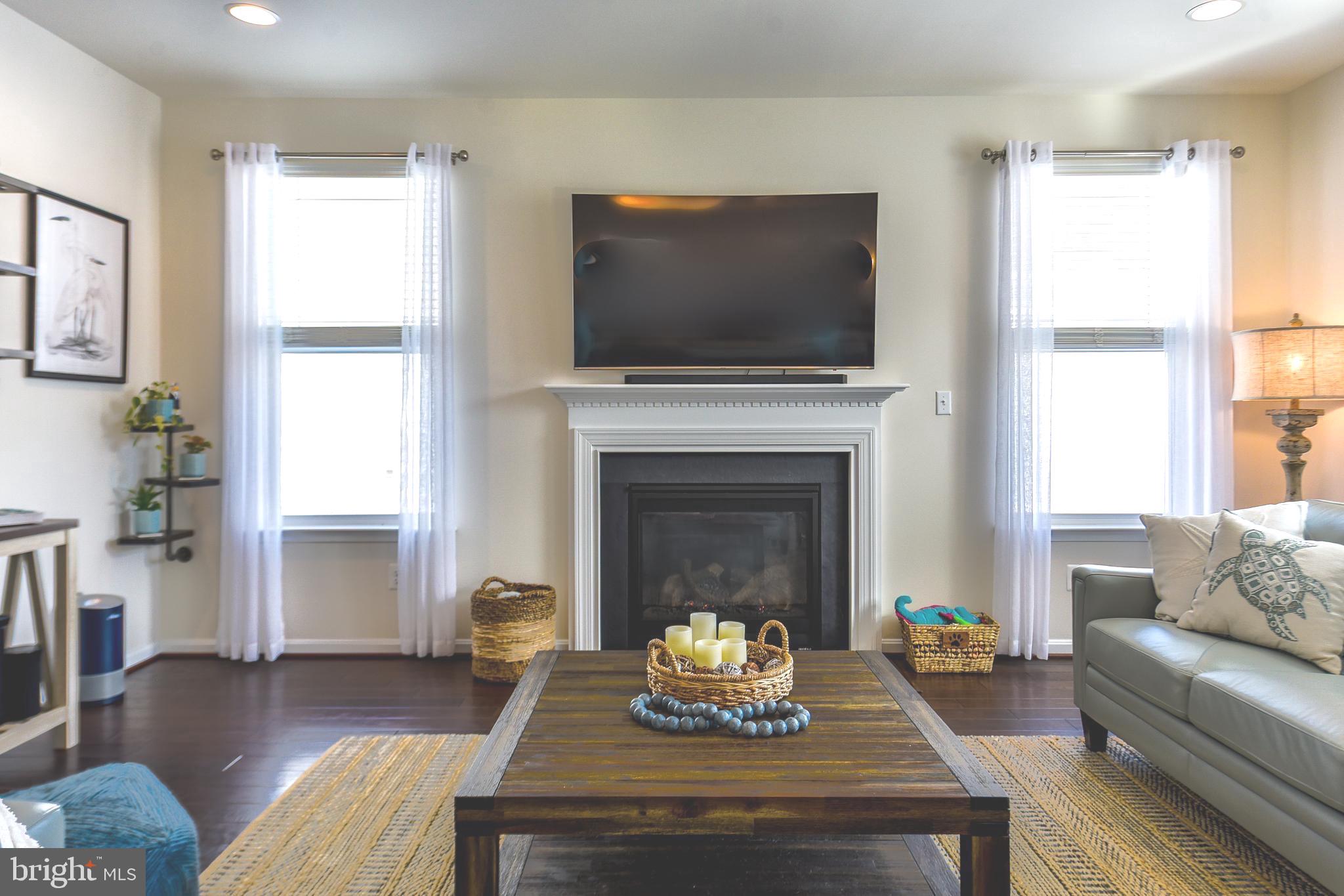 34148 Spring Brook Avenue Lewes, DE 19958 - Photo 8 of 77 a living room with furniture a flat screen tv and a fireplace