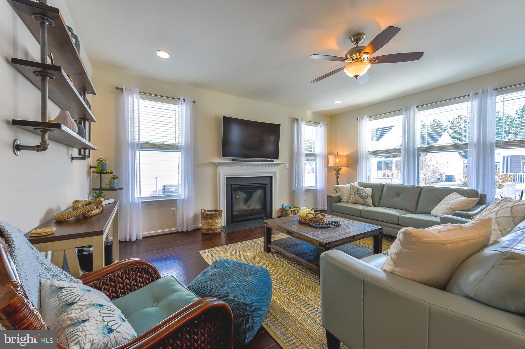 34148 Spring Brook Avenue Lewes, DE 19958 - Photo 9 of 77 a living room with furniture a fireplace and a flat screen tv